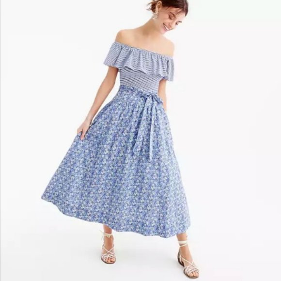 J. Crew Tie-waist Maxi Skirt in Liberty Delilah Floral